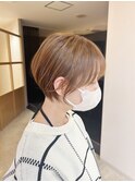 30代40代ひし形ショート/くびれショート/べージュブラウン