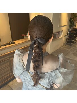 ヘアースタジオ エフ(Hair studio f) 茨木/ヘアセット/編みおろし/タイトヘアー