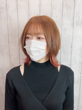 ビューティドレッセヤマノ 池袋パルコ(Beauty Dresse YAMANO) 【外ハネミディアム】【インナーカラー 】【レイヤーカット】