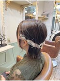 結婚式用♪ショートヘアアレンジヘアセット横浜