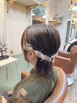 オーガスト ヘア ネイル(AUGUST hair nail) 結婚式用♪ショートヘアアレンジヘアセット横浜