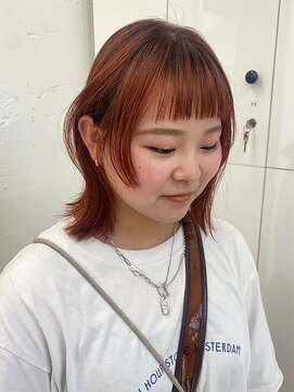 ジルスタジオ(JILL STUDIO) JILL STUDIO 姫カット/ミディアムボブ/オレンジブラウン