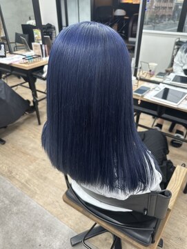 アルモ ヘア フア 東静岡(ALMO hair HUA) 【ALMO】 ブリーチ2回◎ インディゴブルー