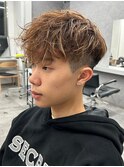 マッシュカラーブリーチメンズメンズカラーツーブロック