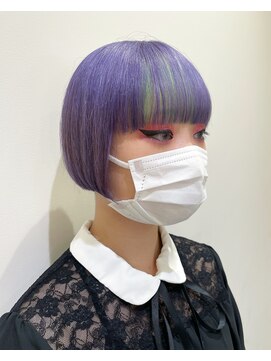 コル(CoL) ◇ラベンダー×ポイント蛍光キミドリ◇