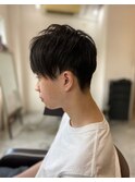 MEN'SHAIRアッシュブラックベリーショートダークアッシュ