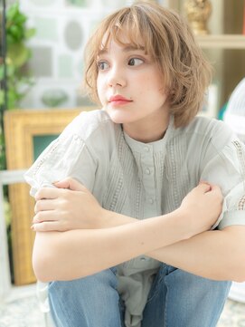 カバーヘア ブリス 志木南口駅前店(COVER HAIR bliss) ハイトーンカラーマッシュウルフボブパーマc5志木20代30代40代