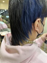 エアージーモ(Air G mo)&nbsp;メンズウルフ/インナーカラー/ネイビーブルー