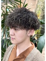 オーガル 栄店(ORGAR)&nbsp;メンズメッシュキャップ波巻きパーマショートマッシュ