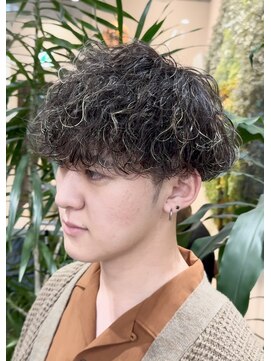 オーガル 栄店(ORGAR) メンズメッシュキャップ波巻きパーマショートマッシュ