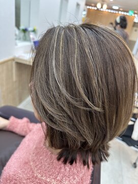 松本平太郎美容室 吉祥寺本店 iNOAカラー×ハイライト×ベージュ/30代40代50代60代