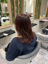 イメージア 町田店(IMAGE A) 赤みブラウンミディアムヘアー@30代40代50代60代