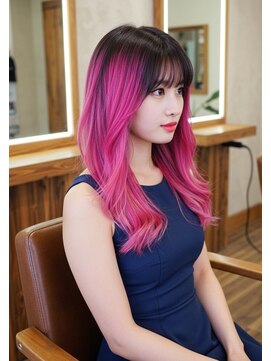 クロム 狭山ヶ丘店(CHROM) ピンクカラー20代30代40代髪質改善白髪染め狭山ヶ丘駅