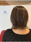 ハイライトカラー,アッシュベージュ,レイヤーボブ【草加】