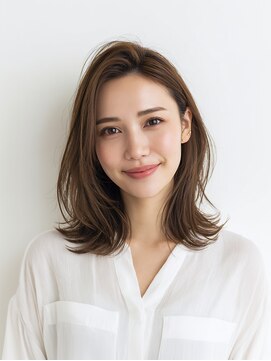 レイヤーカット/イメチェン/外ハネボブ/美髪/ワイドバング/髪型