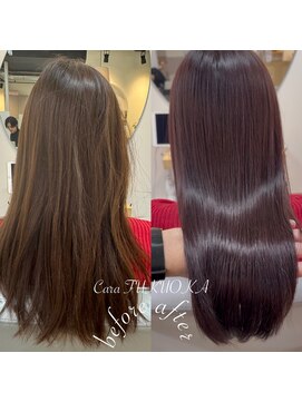 カラ フクオカ(Cara FUKUOKA) ラベンダーブラウン《★髪質改善うる艶水素カラー＋カット★》