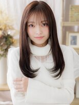 カバーヘア ブリス 大宮西口(COVER HAIR bliss)&nbsp;ダークアッシュ小顔ストレートロングレイヤーc7大宮20代30代40代