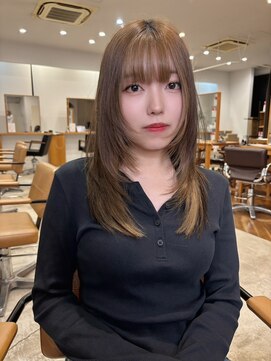 カノエ 山口小郡店(canoe) 髪質改善/ハイレイヤー/ロングレイヤーカット/ベージュ
