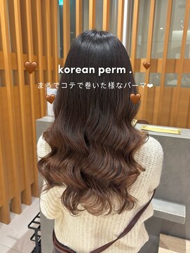 アピッシュ 国分寺(apish) 韓国風コテ巻きパーマ ＊