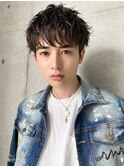 本厚木ツーブロックビジネスカジュアルマッシュ韓国ダウンバング