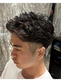 毛流れフェザーパーマ/フェザーショート