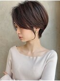 似合わせショートボブ30代40代小顔銀座ひし形前上がり縮毛矯正