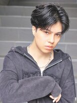 エムスラッシュ たまプラーザ(M.SLASH) フェザーパーマ/センターパート/ニュアンスパーマ/黒髪/毛流れ