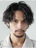 渋谷波巻きパーマ束感ツイストスパイラル無造作メンズパーマ色気