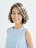 【脱白髪染め】上品ナチュラルショート×白髪ぼかしハイライト