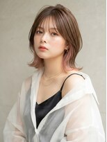 アールイーノウン 阿倍野区昭和町店(re; nown)&nbsp;大人可愛い20代30代40代インナーカラー小顔ウルフレイヤーボブ