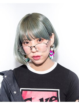 カムジーヘッド(COMEGHEAD) アゴラインボブ×ピピグリーン【熊本/南区/平成/平成駅】