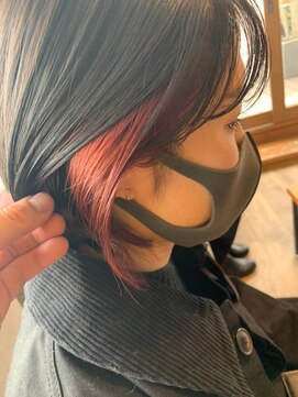 ヘブンリー(heavenly) #インナーカラー#インナーピンク#ココアブラウン#くすみカラー