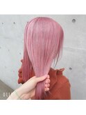 #ハイトーン #ピンク #カラー #ミディアム #セミロング