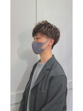 TJ天気予報 1mm江南店 メンズ★ハイライトマッシュ