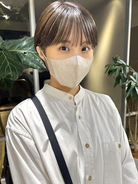 フィルムス 新宿(FILMS) 斜めバング/グレージュカラー/デザインカラー/シルキーベージュ