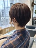 【サロンワーク】襟足が首にそうナチュラルショート。
