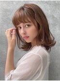 大人可愛い☆骨格修正スッキリショートボブ 韓国風前髪カット