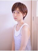 前髪長め大人小顔ショート30代40代50代　藤沢