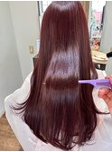 〇ブリーチなし カシスカラー ピンクブラウン 