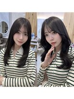 アフロートリノ(AFLOAT Leino)&nbsp;大人可愛い韓国レイヤー　顔まわり前髪　似合わせ小顔ヘア#