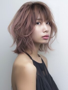 アルトリスト(Altruist Aging×HAIR&SPA) ★ダークアッシュ大人ガーリーボブ着物ミディアムレイヤーカット