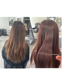 ボルドーカラー艶カラー高知美容院オイルカラー