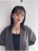 ☆切りっぱなしロブ/マロンベージュ/前髪/原宿神宮前