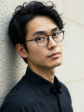 ベイショア(Bay Shore NY) 無造作ウェーブ×センターパート