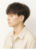 スーツ短髪ツーブロック束感モテる黒髪イメチェンパーマ流行