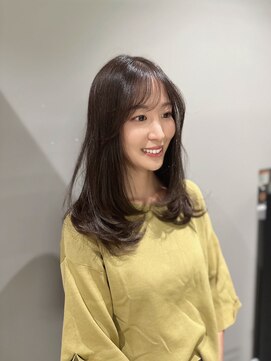 イオエ 西梅田(ioe) ブリーチなしカラー／髪質改善/ミルクティーベージュ/小顔へア