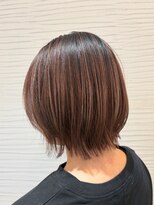 ヘアメイク アリエス 岩切店(HAIR MAKE aries) 大人上品な暖色くびれボブ 柔らかカラー 仙台岩切 30代40代50代