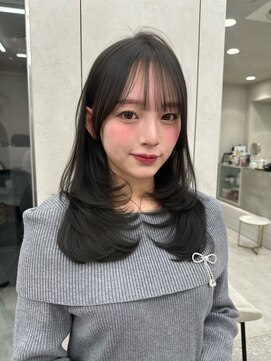 ロンド マーレ 天神大名店(Lond mare) 黒髪/オリーブグレー/小顔/ココアベージュ/レイヤーカット