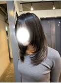レイヤーカット×ミディアム
