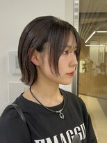 アイシーキョウト(I see kyoto)&nbsp;切りっぱなしボブ/顔まわりレイヤー/グレージュカラー